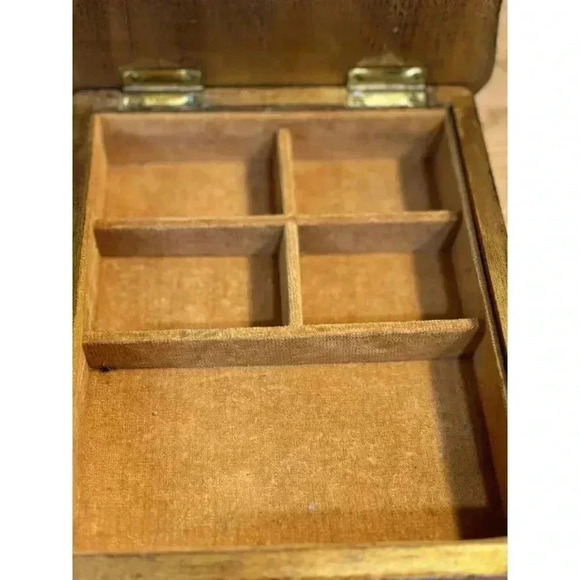 Wood Jewelry Box w Velvet interior, Mid-Century Modern “Fashioned By Farrington - Picture 6 of 13